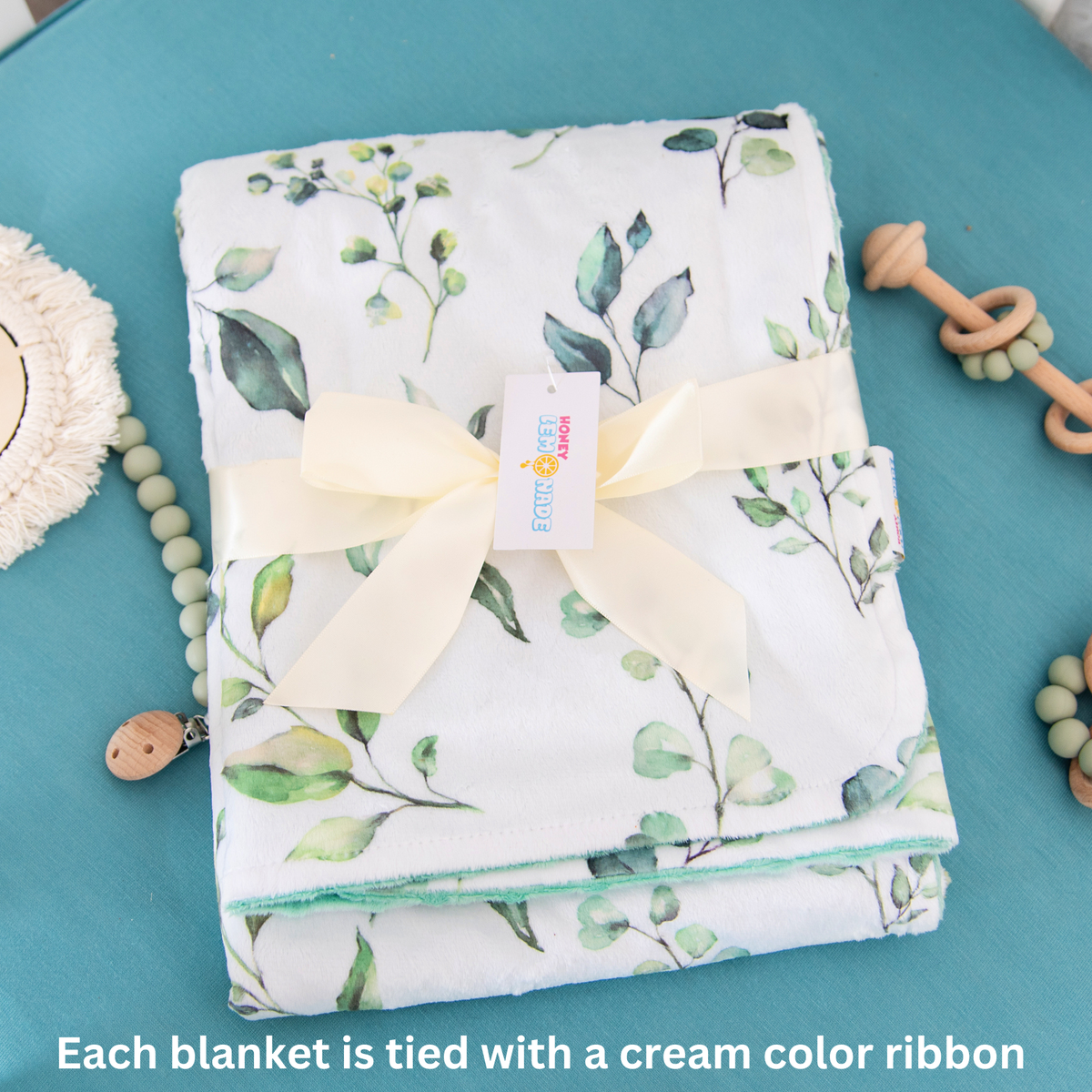 Premium Baby & Toddler Blanket - Purple & Blush Floral — Honey Lemonade