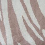 Rumi Zebra Cotton Knit Throw: Beige — Tajik Home LLC