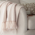 Oden Textured Boucle Throw: Cream / 50" X 60" — Tajik Home LLC blankets