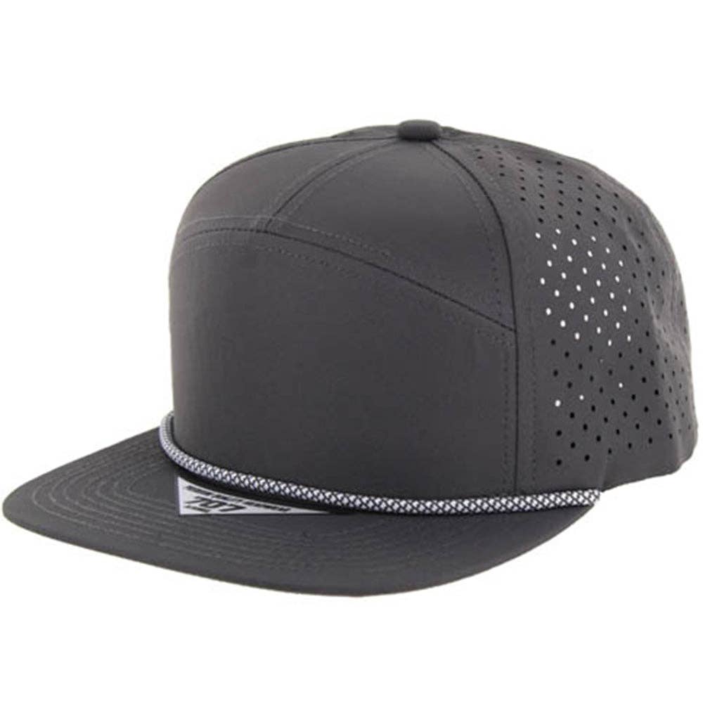 BLANK 7 PANEL HYDRO WITH ROPE SNAPBACK CAP - Premium hat from Zion Brand - Just $14! Shop now at Pat's Monograms