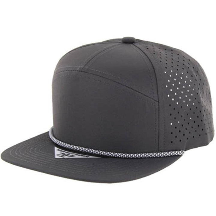 BLANK 7 PANEL HYDRO WITH ROPE SNAPBACK CAP - Premium hat from Zion Brand - Just $14! Shop now at Pat's Monograms
