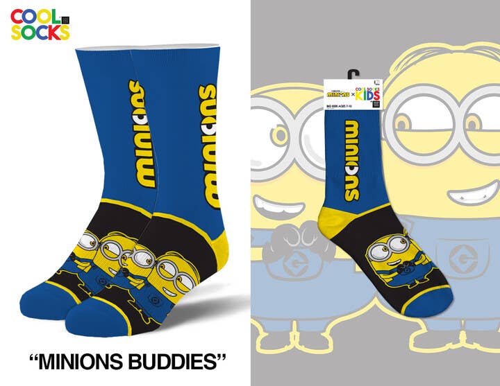 Minions Buddies - Kids 4-7 - Premium socks from Cool Socks - Just $8! Shop now at Pat's Monograms