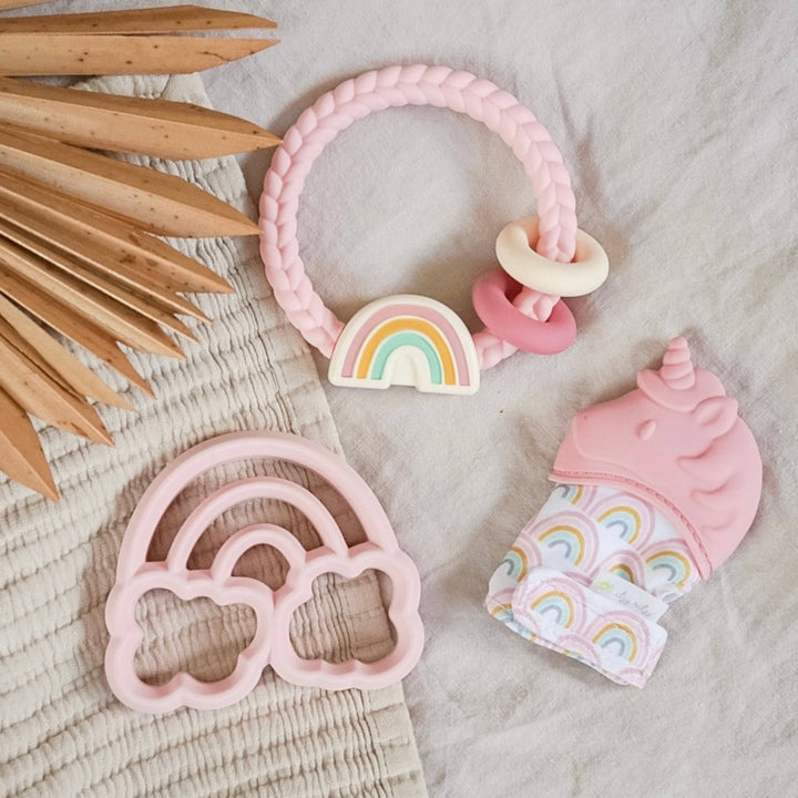 Itzy Mitt™ Silicone Teething Mitts: Highland Cow - Premium teethers from Itzy Ritzy - Just $9.95! Shop now at Pat's Monograms
