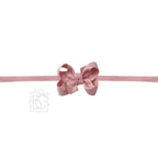 1/4" PANTYHOSE HEADBAND W/SIGNATURE GROSGRAIN BOW — Beyond Creations, LLC Baby Accessories