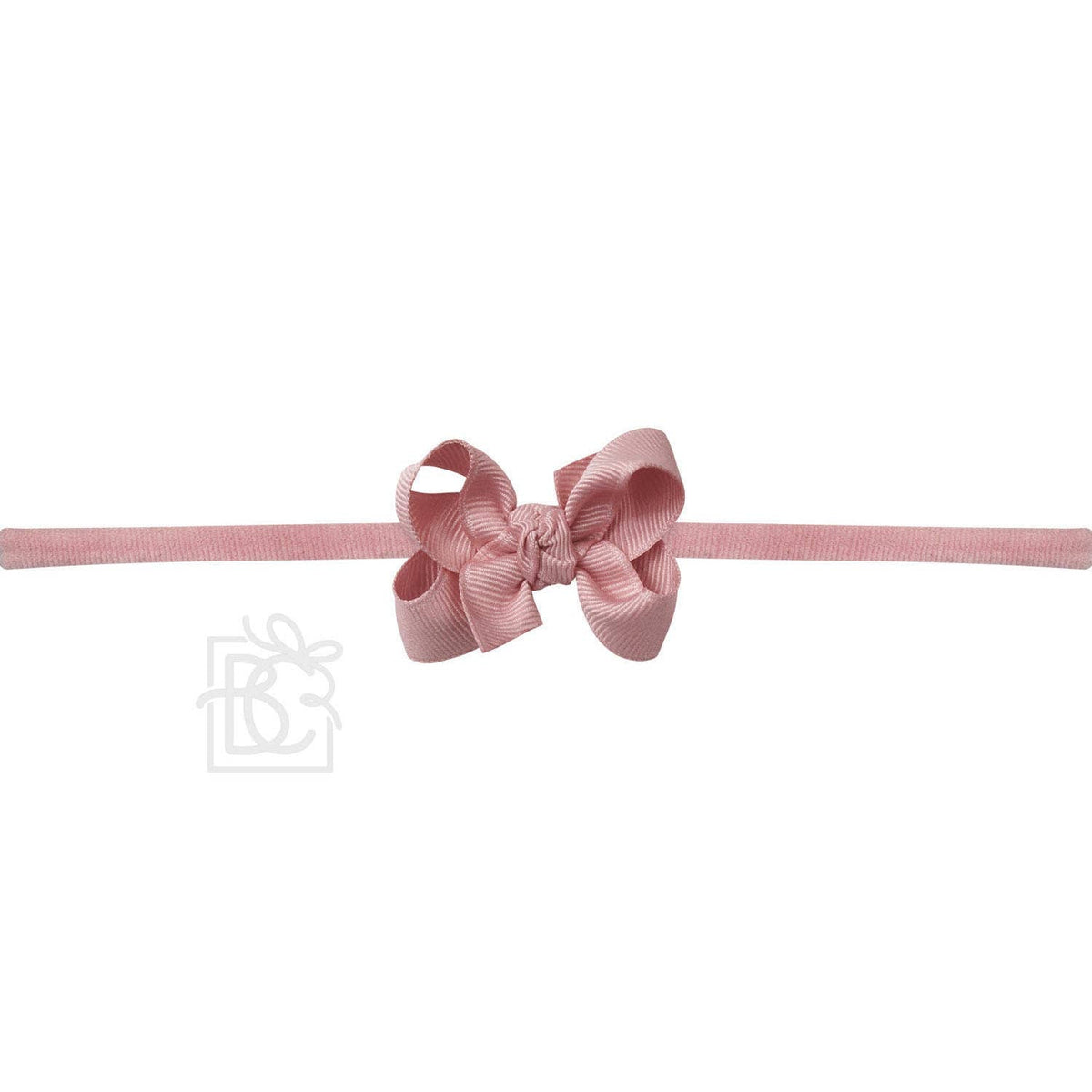 1/4" PANTYHOSE HEADBAND W/SIGNATURE GROSGRAIN BOW — Beyond Creations, LLC Baby Accessories