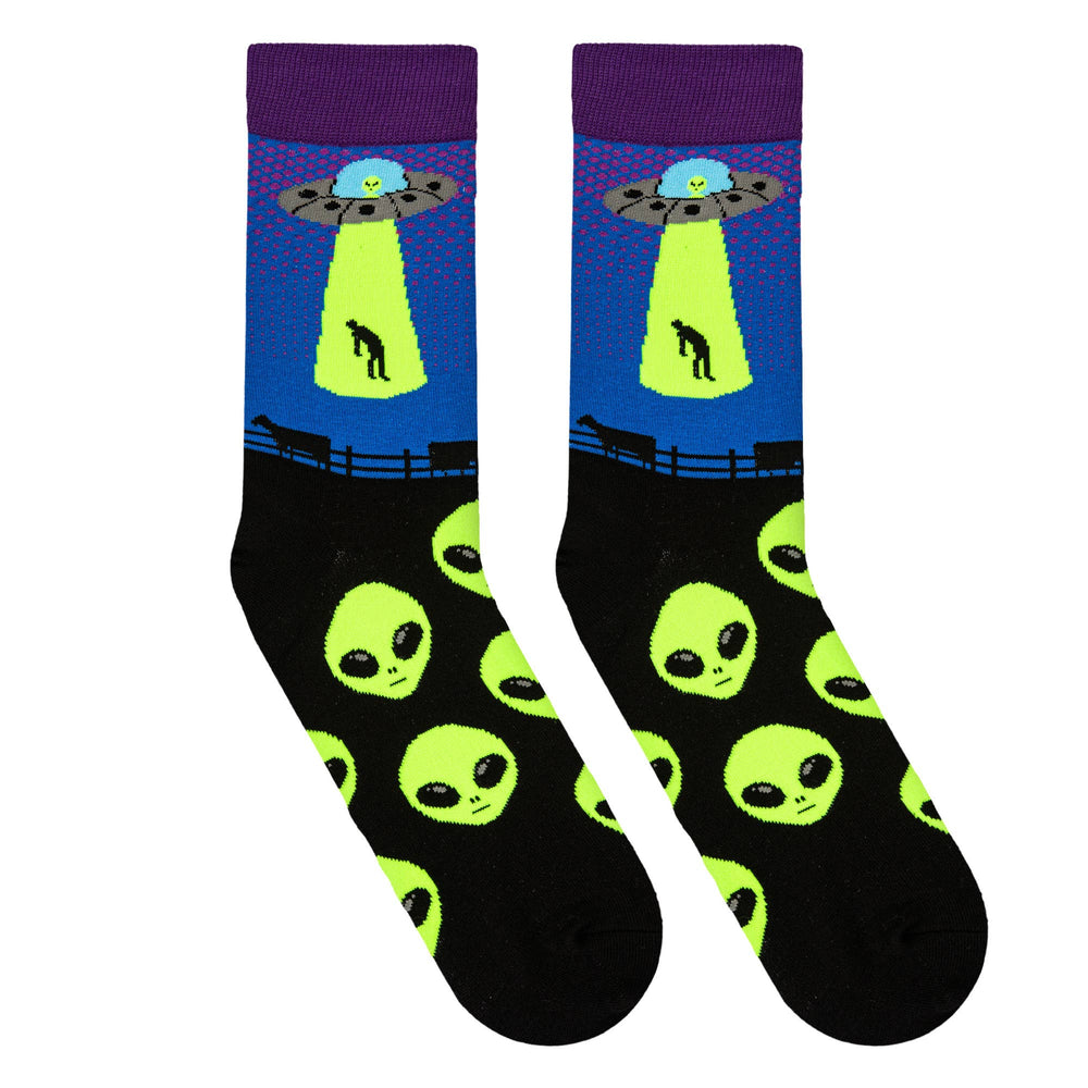 Alien Abduction - Mens Crew Folded - Premium Socks from Cool Socks - Just $12.99! Shop now at Pat's Monograms