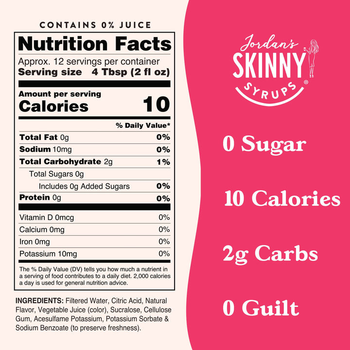 Strawberry Pink Lemonade Syrup Concentrate - Premium drink mix from Jordan's Skinny Mixes - Just $9.59! Shop now at Pat's Monograms