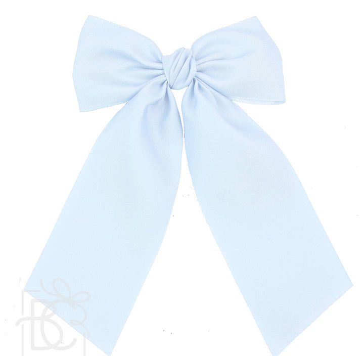 Matte Satin Longtail Hair Bow with Euro Knot - Premium Hairbows from Beyond Creations, LLC - Just $19.95! Shop now at Pat's Monograms
