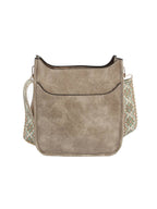 Front Pocket Stylized Strap Shoulder Bag — Handbag Factory Corp