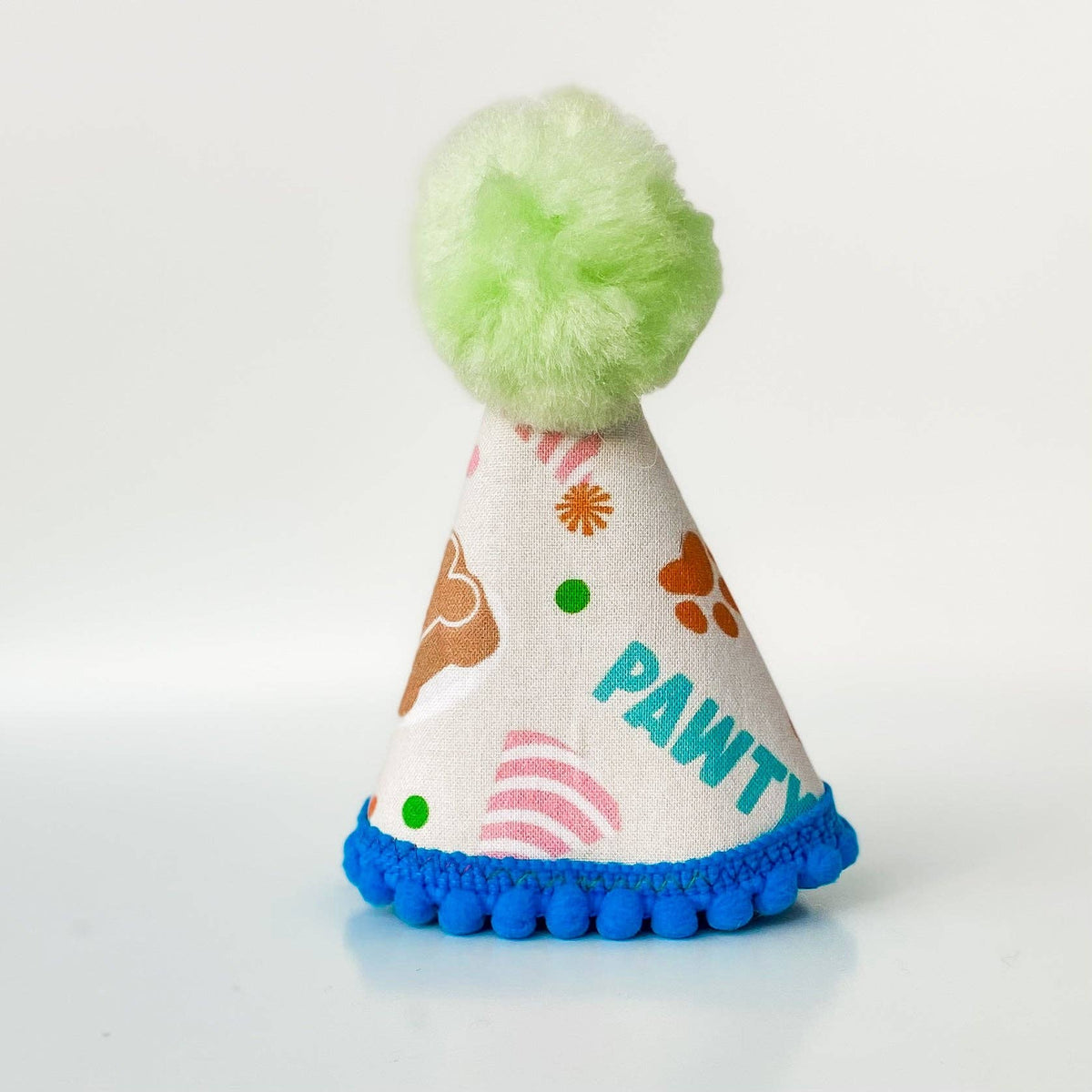 PAWTY! dog party hat with cakes and hats dog birthday accessory — doggish