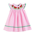 Pink Stripe Watermelon Smocked Bishop Dress — Lil Cactus Baby & Toddler Dresses