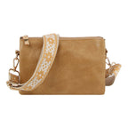 Classic daily leather crossbody with guitar strap — Handbag Factory Corp