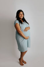 Blue Bird Maternity Mommy Labor and Delivery/ Nursing Gown — Three Little Tots Maternity Clothing
