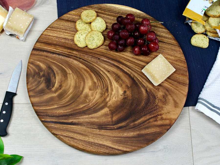 Large Round Charcuterie Board - Live Edge - Serving Board - Premium Cutting Boards from Tuckahoe Hardwoods - Just $49! Shop now at Pat's Monograms