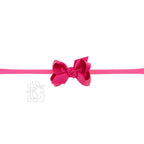 1/4" PANTYHOSE HEADBAND W/SIGNATURE GROSGRAIN BOW — Beyond Creations, LLC Baby Accessories