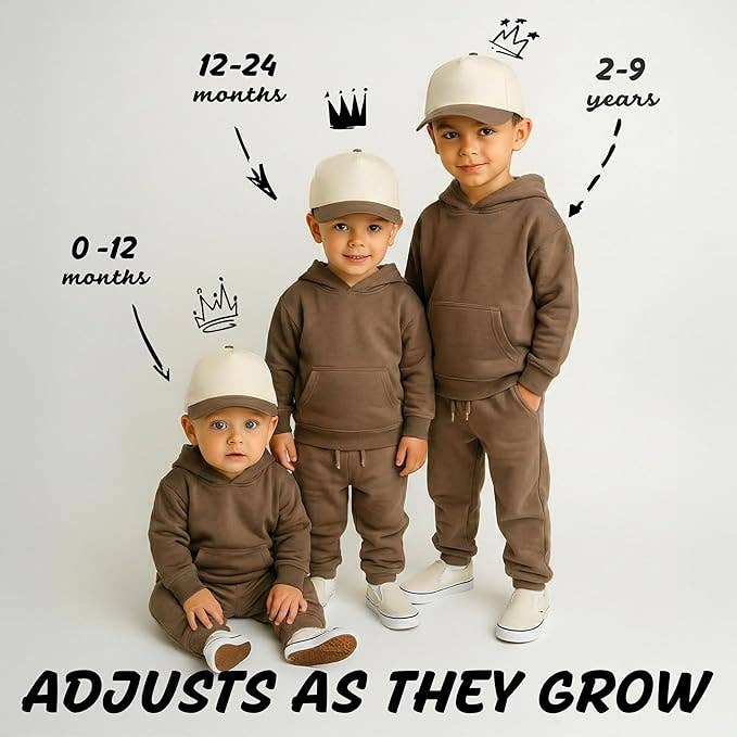Kids/Baby Two Tone Vintage Cap - Khaki/Beige - Premium Trucker Cap from Funky Junque - Just $15.95! Shop now at Pat's Monograms
