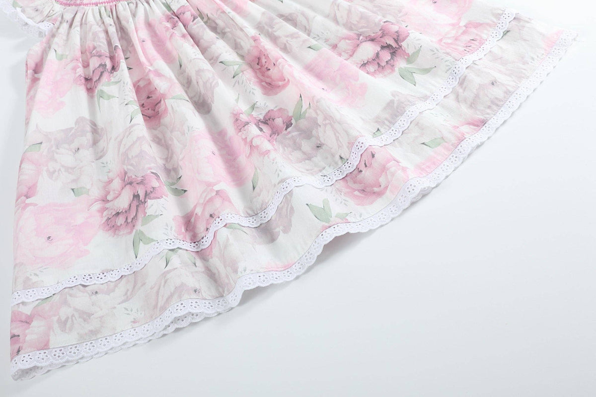 Rose Floral Print Bishop Dress — Lil Cactus Baby & Toddler Dresses