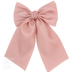 Matte Satin Longtail Hair Bow with Euro Knot — Beyond Creations, LLC Hairbows
