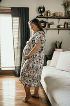 Floral Mommy Labor and Delivery/ Nursing Gown — Three Little Tots Maternity Clothing