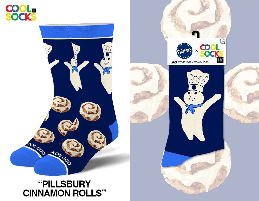 PIllsbury Cinnamon Rolls - Doughboy Socks - Premium Socks from Cool Socks - Just $13.95! Shop now at Pat's Monograms