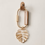 Tropical Palm Leaf Keychain | Faux Leather Key Holder — Frem