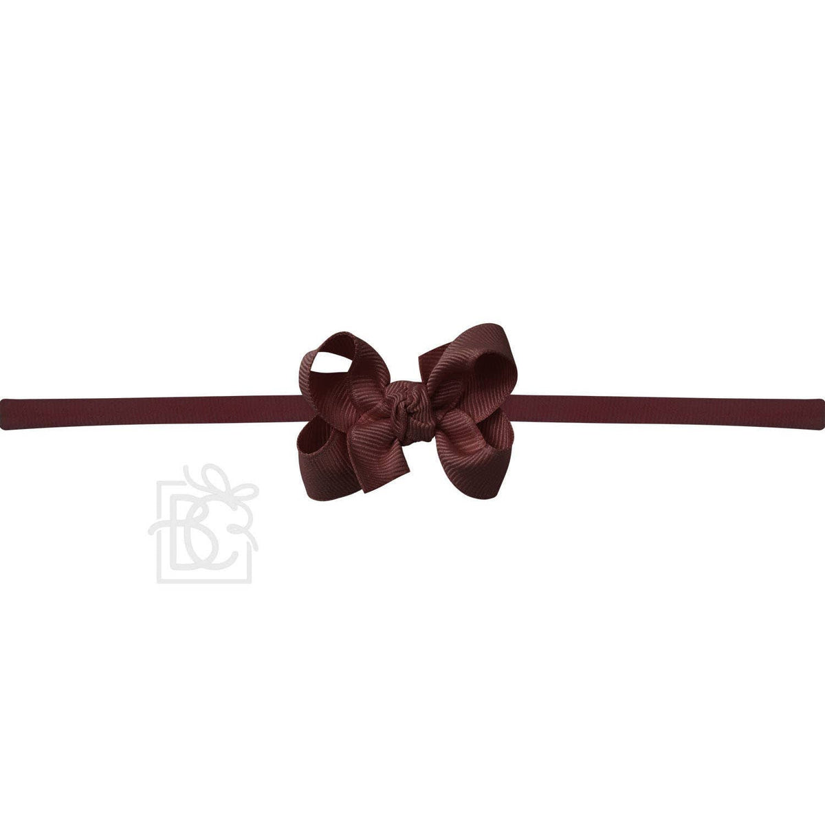 1/4" PANTYHOSE HEADBAND W/SIGNATURE GROSGRAIN BOW — Beyond Creations, LLC Baby Accessories