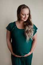 Forest Maternity Mommy Labor and Delivery/ Nursing Gown — Three Little Tots Maternity Clothing