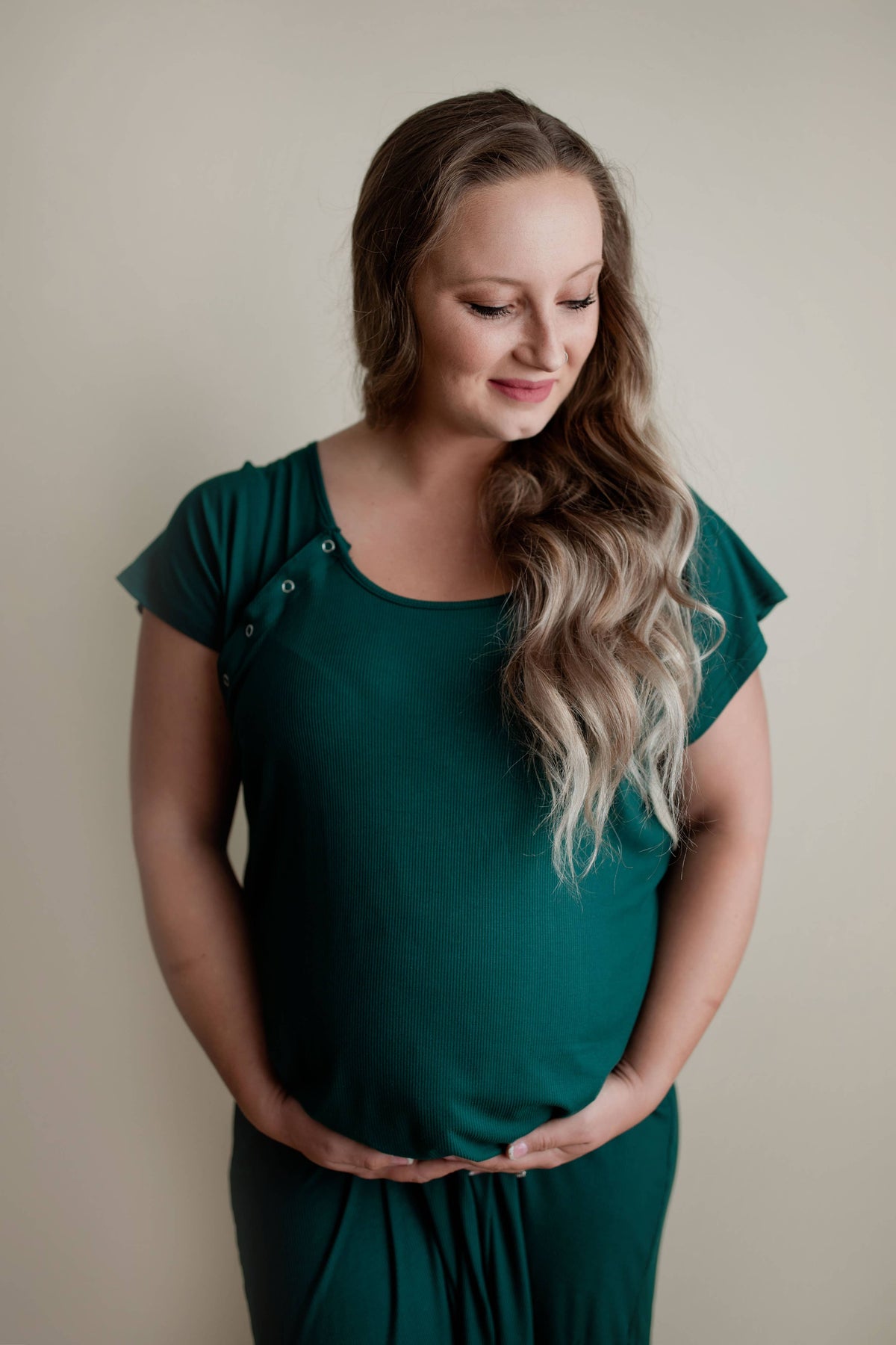 Forest Maternity Mommy Labor and Delivery/ Nursing Gown — Three Little Tots Maternity Clothing