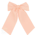 Matte Satin Longtail Hair Bow with Euro Knot — Beyond Creations, LLC Hairbows