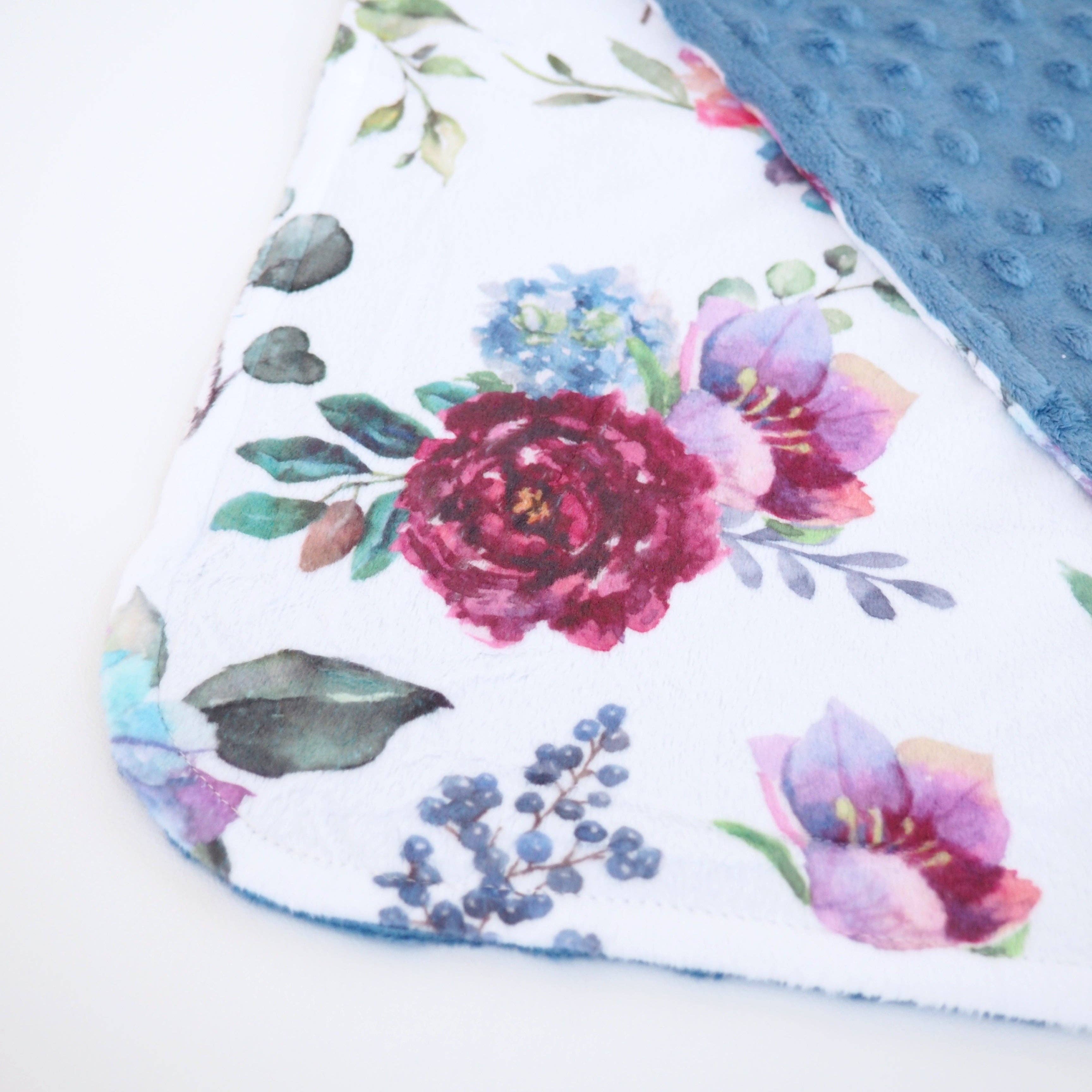 Mini Minky - Blue Floral - Premium Baby Soothers from Honey Lemonade - Just $24.95! Shop now at Pat's Monograms
