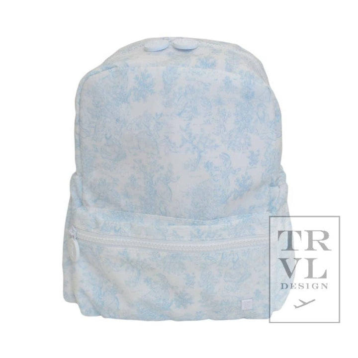 Mini Backer - Bunny Toile Blue - Premium Backpack from TRVL Design - Just $46.95! Shop now at Pat's Monograms