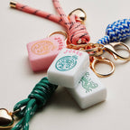 Mahjong Keychain | Heart Charm & Rope — Frem