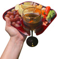 Reusable Party Plates w/ Beverage Holder - Set of 4 - Red - Premium Kitchen Accessories from Fancy Panz - Just $19.95! Shop now at Pat's Monograms