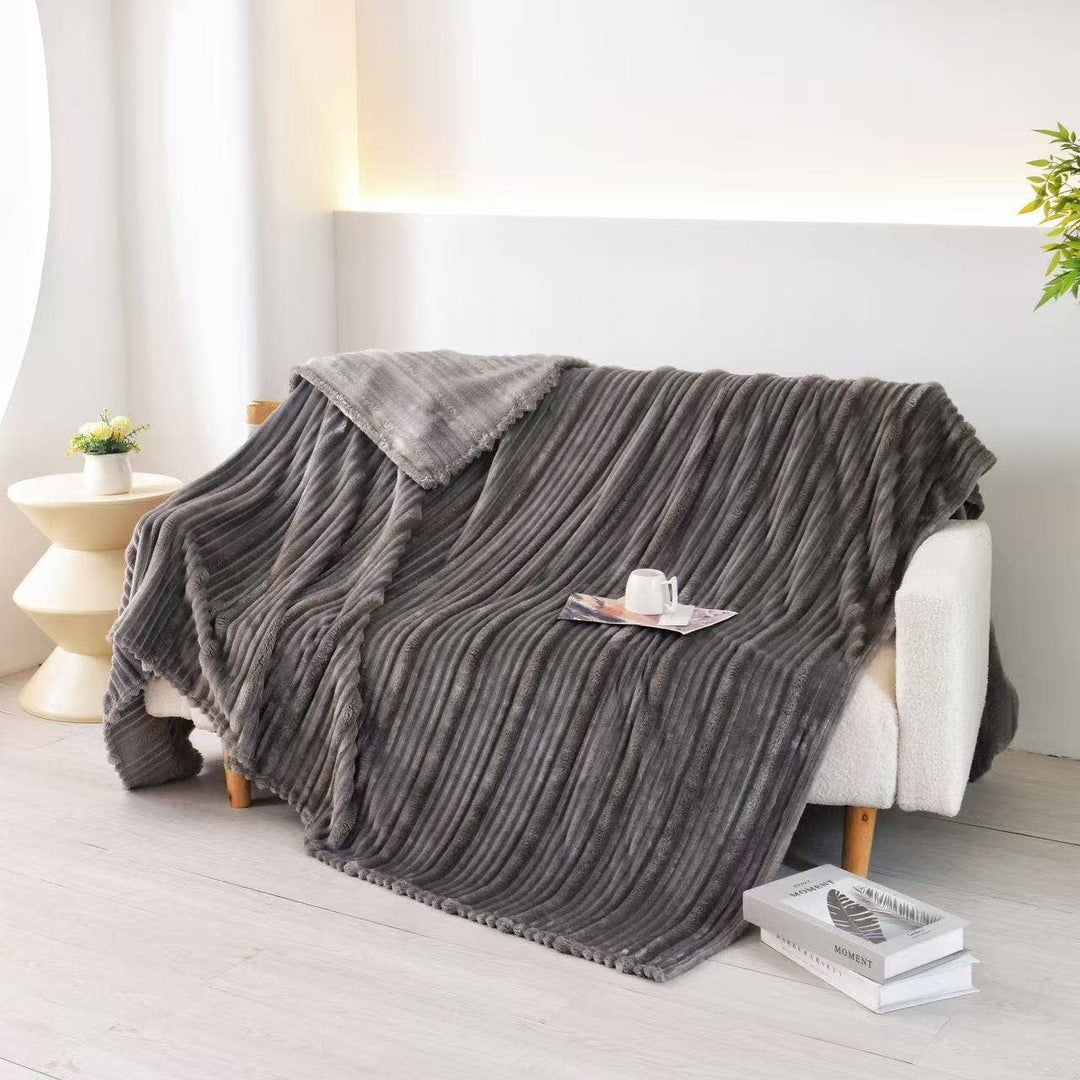 Ultra Soft Ribbed Blanket - Plush Flannel Throw - Premium blankets from FLUFFERY - Just $21.95! Shop now at Pat's Monograms