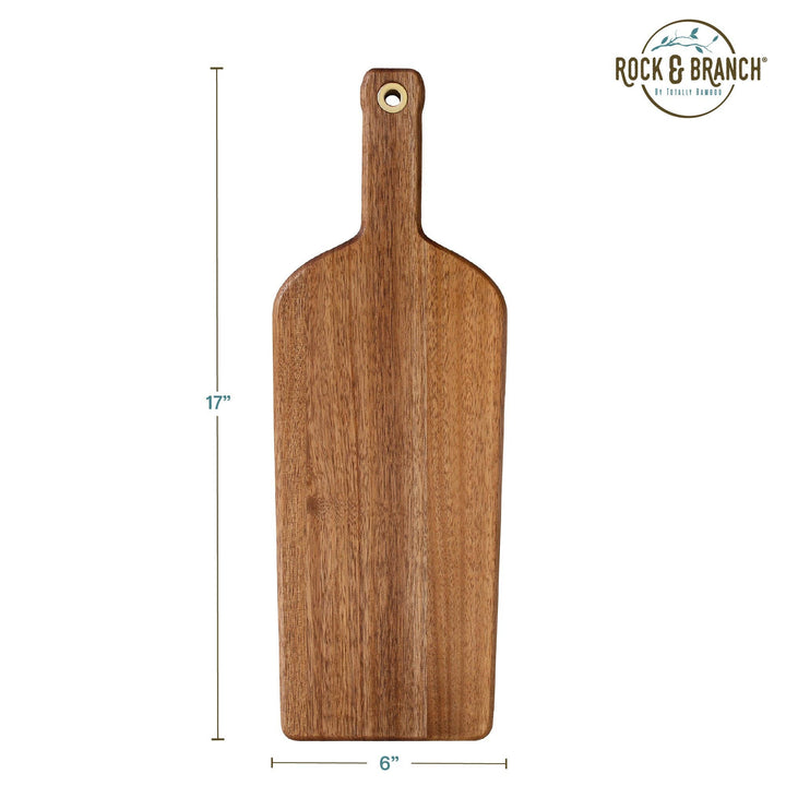 Rock & Branch® Acacia Wood Wine Bottle Shaped Charcuterie Board - Premium Cutting Board from Totally Bamboo - Just $24.95! Shop now at Pat's Monograms