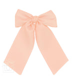 Matte Satin Longtail Hair Bow with Euro Knot — Beyond Creations, LLC Hairbows