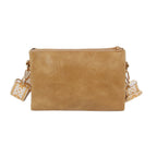 Classic daily leather crossbody with guitar strap — Handbag Factory Corp