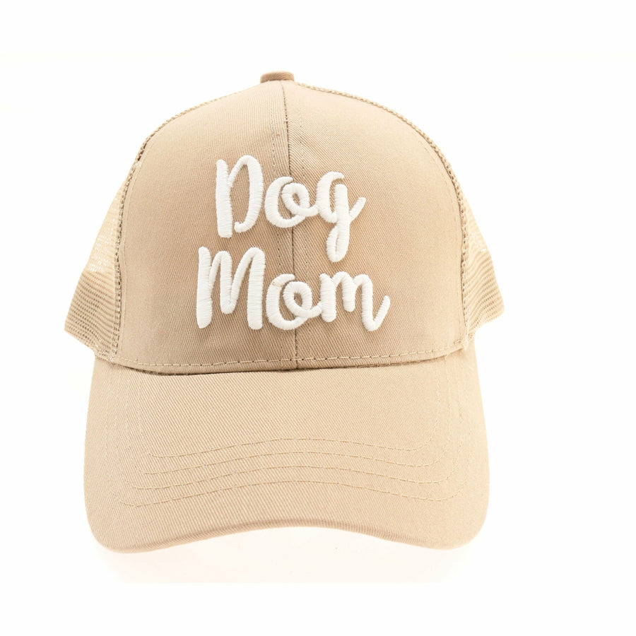 Dog Mom Embroidered Mesh Back High Ponytail CC Ball Cap - Premium Caps from C.C Beanie - Just $22.95! Shop now at Pat's Monograms