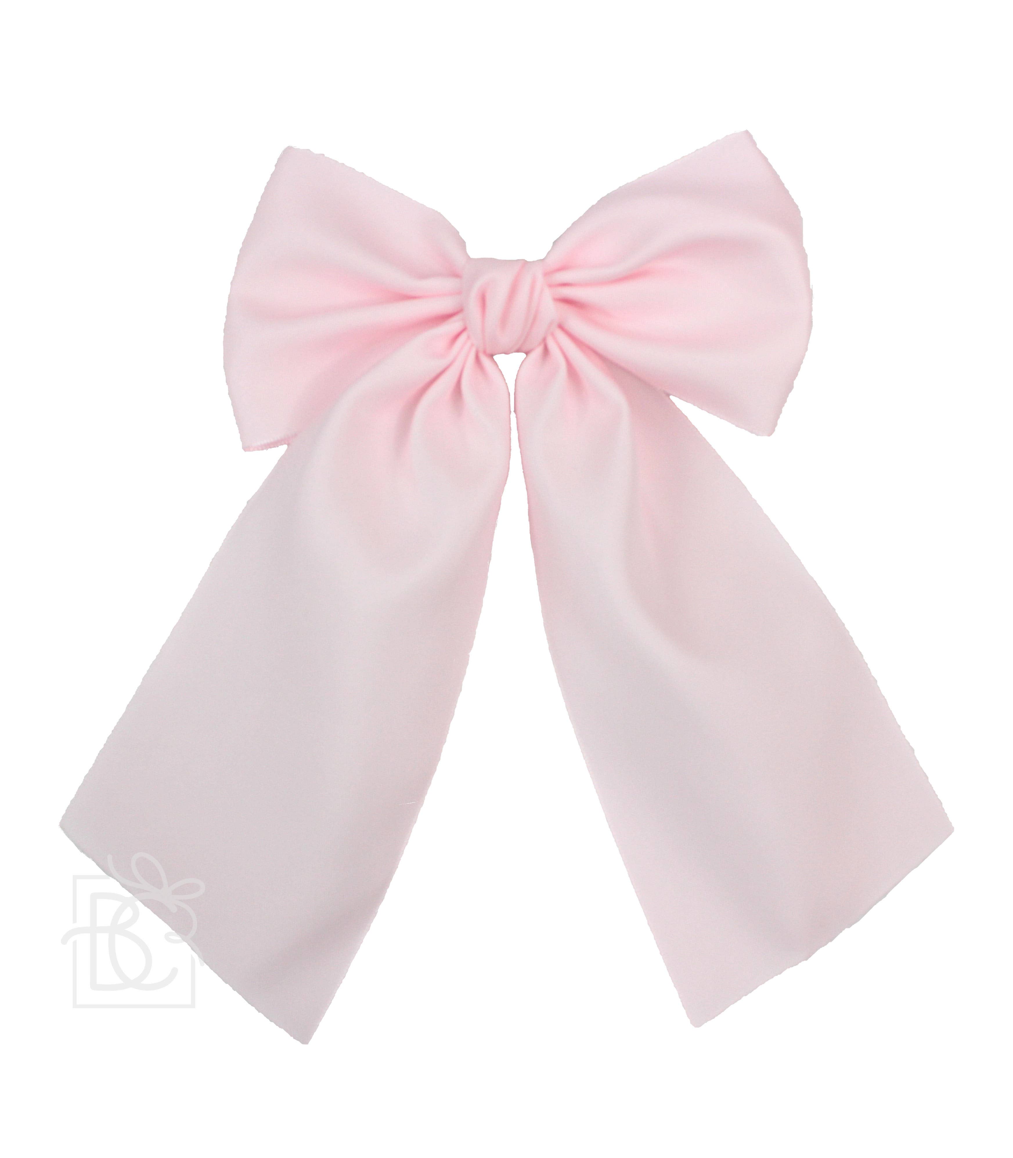 Matte Satin Longtail Hair Bow with Euro Knot - Premium Hairbows from Beyond Creations, LLC - Just $19.95! Shop now at Pat's Monograms