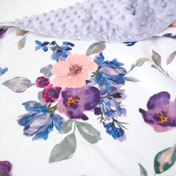 Premium Baby & Toddler Blanket - Purple & Blush Floral - Premium blanket from Honey Lemonade - Just $45.95! Shop now at Pat's Monograms