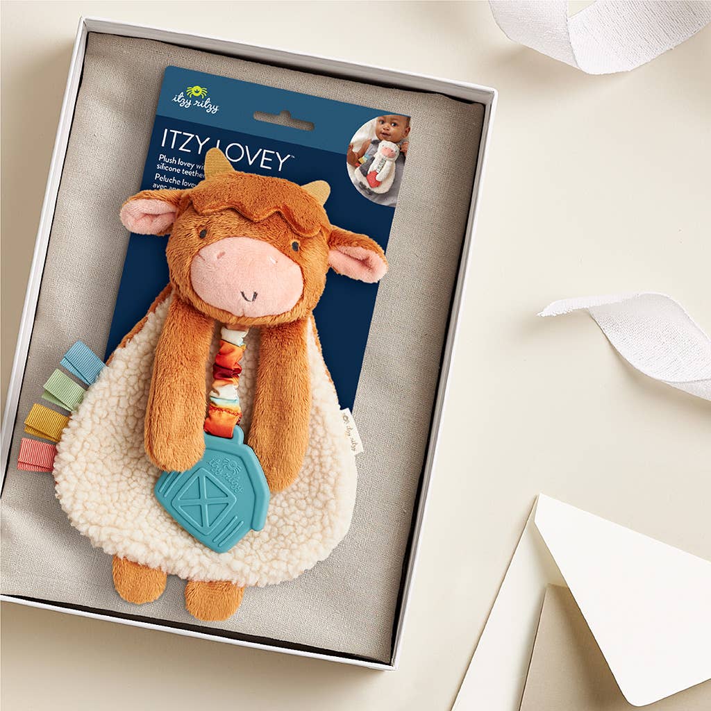 Highland Cow Itzy Friends Lovey™ Plush — Itzy Ritzy Baby Soothers
