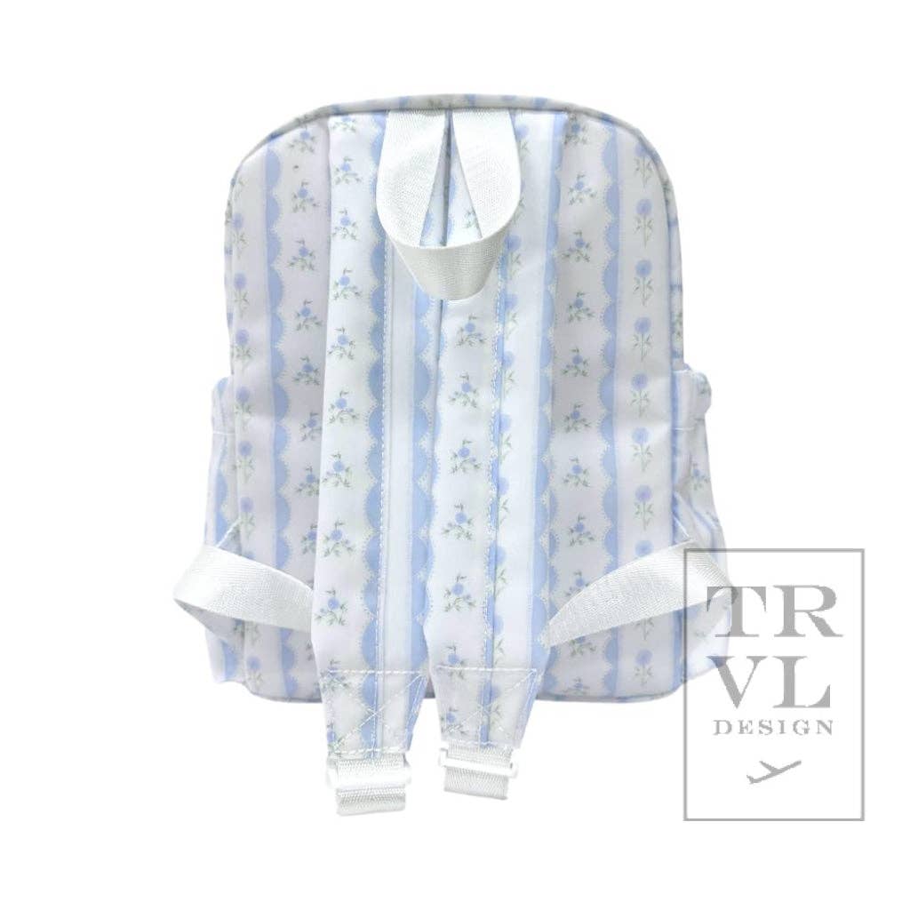 Mini Backer - Ribbon Floral Blue - Premium Backpack from TRVL Design - Just $46.95! Shop now at Pat's Monograms