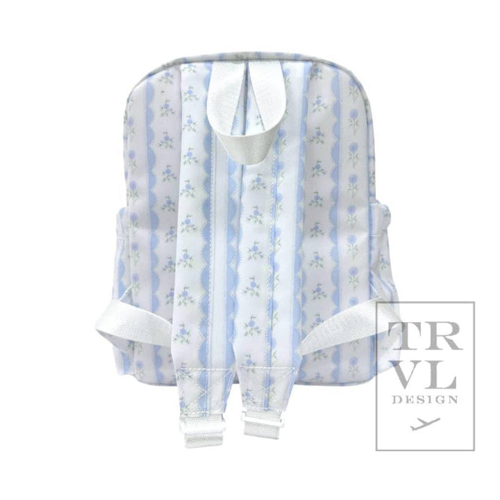 Mini Backer - Ribbon Floral Blue - Premium Backpack from TRVL Design - Just $46.95! Shop now at Pat's Monograms