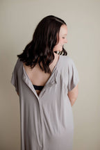 Harbor Mist Maternity Mommy Labor and Delivery/ Nursing Gown — Three Little Tots Maternity Clothing