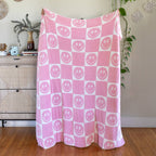 Pink Bolt Smile Blanket — Living Royal