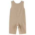 Oyster Brown Big Mouth Bass Smocked Overalls — Lil Cactus Baby & Toddler Outfits