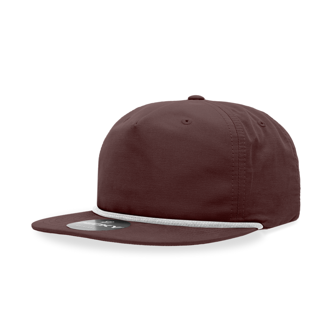 Decky 6032 Classic Rope Cap, 5 Panel Flat Bill Hat, Snapback - Premium Caps from The Park Wholesale - Just $14.95! Shop now at Pat's Monograms