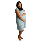 Blue Bird Maternity Mommy Labor and Delivery/ Nursing Gown — Three Little Tots Maternity Clothing