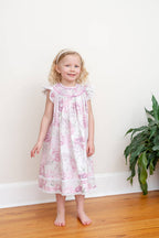 Rose Floral Print Bishop Dress — Lil Cactus Baby & Toddler Dresses