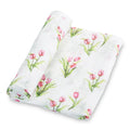 Tulip Garden Baby Swaddle Blanket — LollyBanks